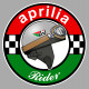 APRILIA RIDER  laminated decal