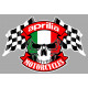 APRILIA Skull-Flags Sticker  vinyle laminé