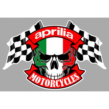 APRILIA Skull-Flags Sticker  vinyle laminé