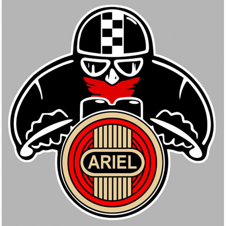 ARIEL  Biker Sticker  vinyle laminé