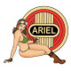 ARIEL Pin Up droite Sticker  vinyle laminé