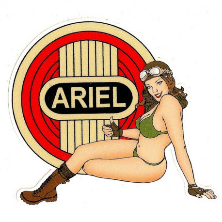 ARIEL Pin Up gauche Sticker  vinyle laminé