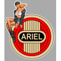 ARIEL left Vintage Pin Up laminated decal