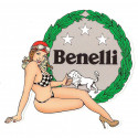 BENELLI Pin Up droite Sticker  vinyle laminé