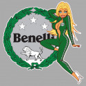 BENELLI left Pin Up laminated decal