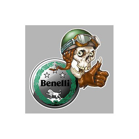 BENELLI Skull droit Sticker  vinyle laminé