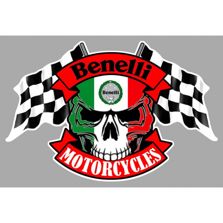 BENELLI Skull Flags Sticker  vinyle laminé