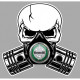 BENELLI Pistons-Skull Sticker  vinyle laminé