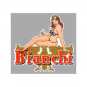 BIANCHI left Pin Up laminated decal