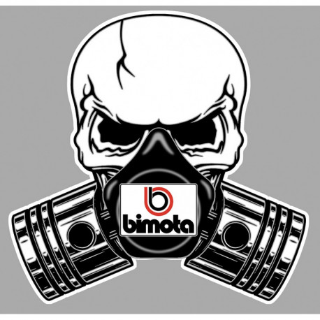 BIMOTA Pistons-Skull  Sticker vinyle laminé