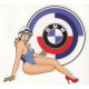 BMW  Pin Up droite Sticker vinyle laminé