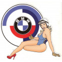 BMW  left Pin Up laminated decal