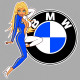 BMW right Pin Up laminated decal