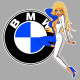 BMW Pin Up gauche Sticker vinyle laminé