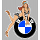 BMW right Pin Up laminated decal