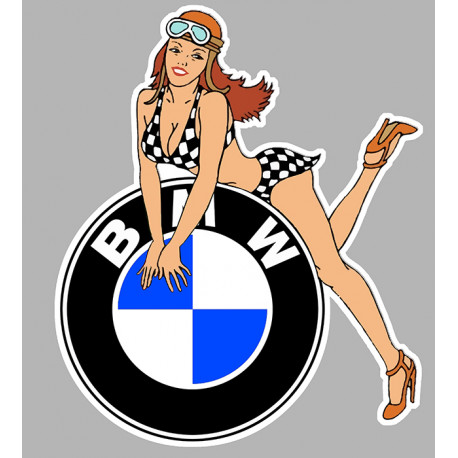 BMW Pin Up gauche Sticker vinyle laminé