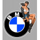 BMW Pin Up vintage droite Sticker vinyle laminé