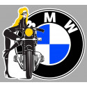 BMW Pin Up gauche Sticker vinyle laminé