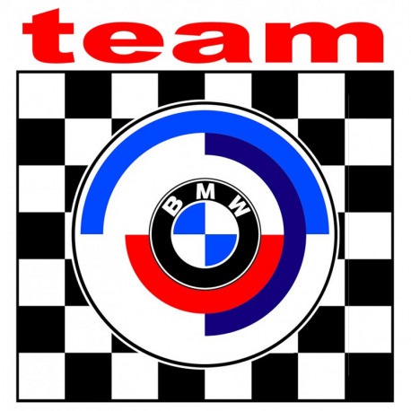 BMW TEAM Sticker vinyle laminé