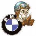 BMW Skull Sticker droit vinyle laminé