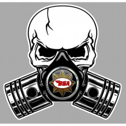 BSA Pistons-Skull  laminated decal