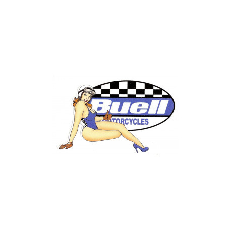 BUELL right Pin Up laminated decal