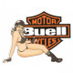 BUELL right Pin Up laminated decal