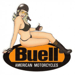 BUELL right Pin Up laminated decal