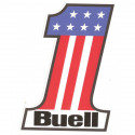 BUELL Number one  laminated decal