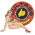 BULTACO right Pin Up  laminated decal