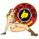 BULTACO right Rangos Pin Up  laminated decal