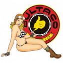 BULTACO right Rangos Pin Up  laminated decal