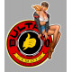 BULTACO right Vintage Pin Up  laminated decal