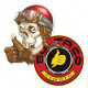 BULTACO left Skull Head  laminated decal