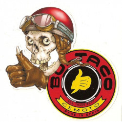 BULTACO left Skull Head  laminated decal