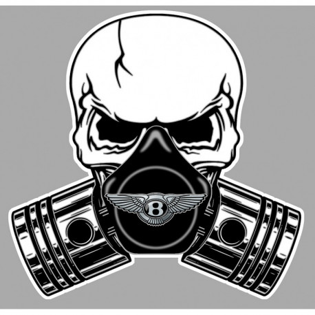 BENTLEY Pistons-Skull   Sticker  vinyle laminé