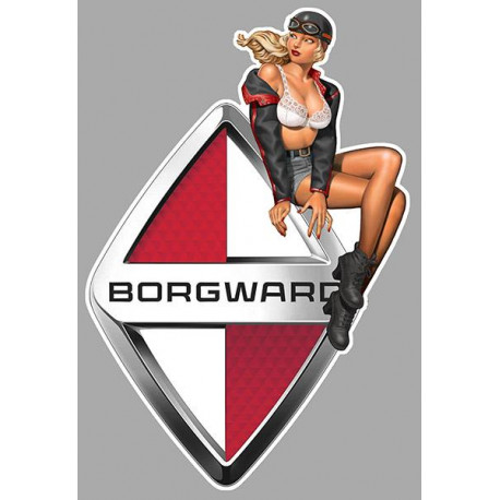 BORGWARD right Vintage Pin Up laminated decal