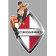 BORGWARD left Vintage Pin Up laminated decal