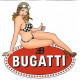 BUGATTI  Pin Up droite Sticker  vinyle laminé