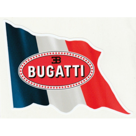 BUGATTI  Flag gauche Sticker  vinyle laminé