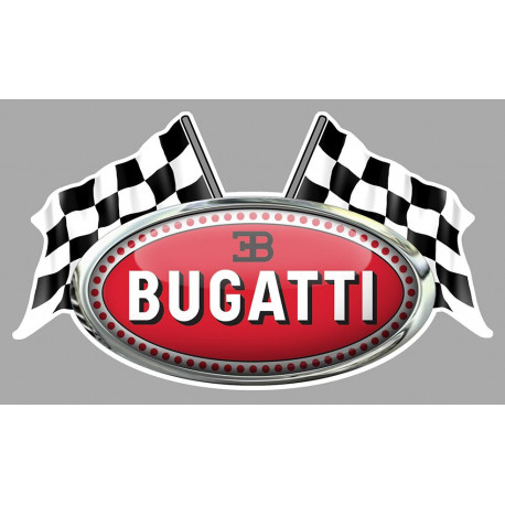 BUGATTI  Flags Sticker  vinyle laminé