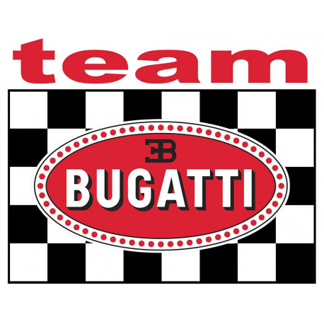 BUGATTI  TEAM  Sticker  vinyle laminé