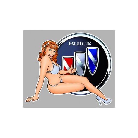 BUICK  Pin Up droite Sticker  vinyle laminé