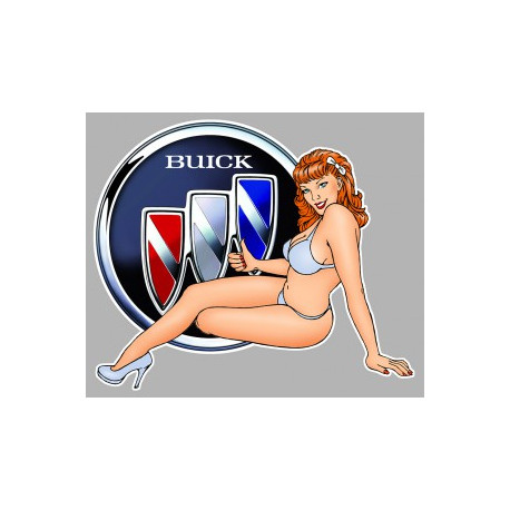 BUICK  Pin Up gauche Sticker  vinyle laminé