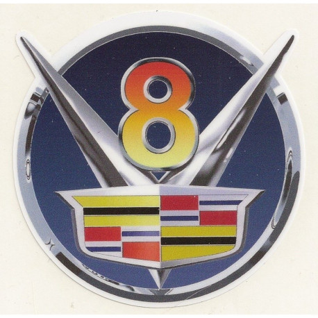 CADILLAC V8 Sticker  vinyle laminé