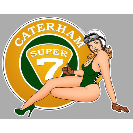 CATERHAM 7 Pin Up gauche  Sticker vinyle laminé