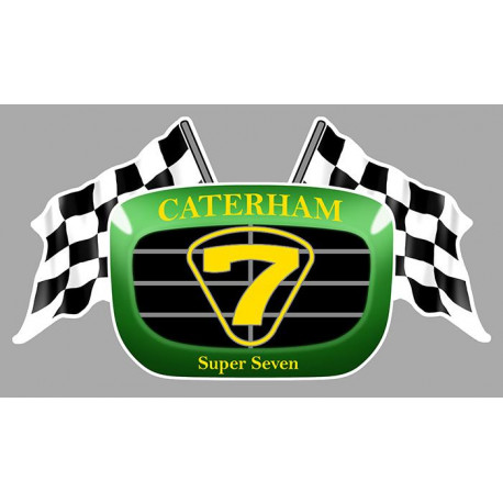 CATERHAM 7  Flags Sticker vinyle laminé