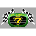 CATERHAM 7  Flags Sticker vinyle laminé