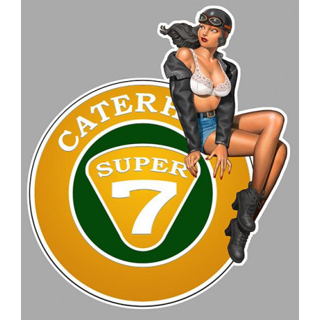 CATERHAM super 7 Pin Up droite  Sticker vinyle laminé