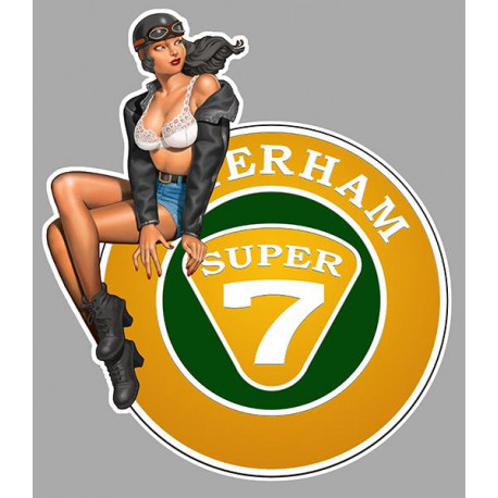 CATERHAM super 7 Pin Up gauche  Sticker vinyle laminé